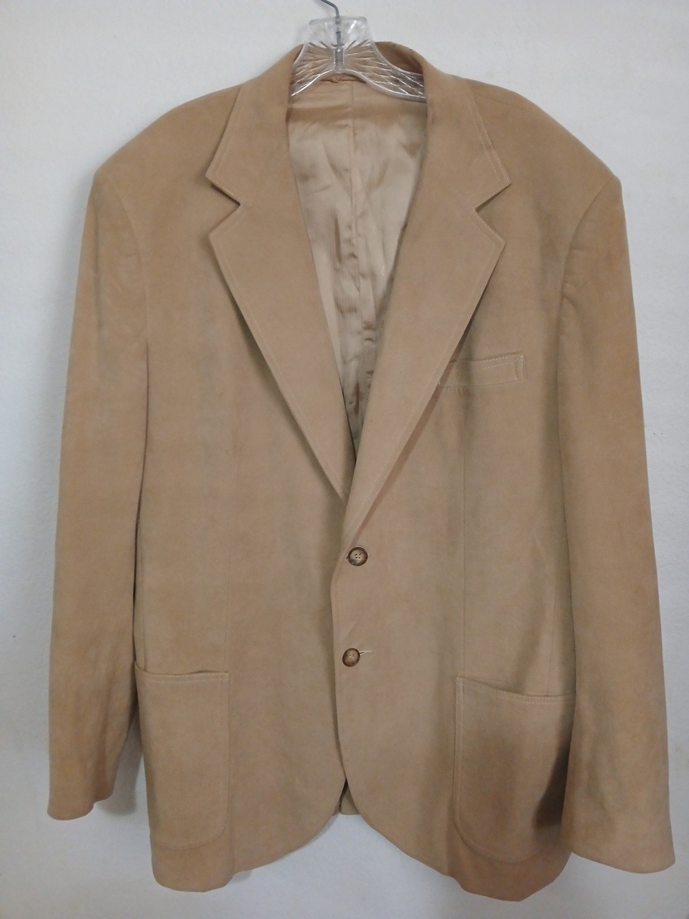 VTG Lakeland Leather Tan Suede Formal BLAZER Sports Jacket SZ 46